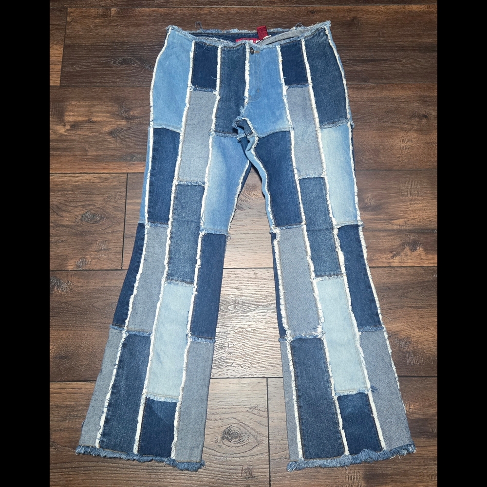 Patchwork Blue Jeans - image 1